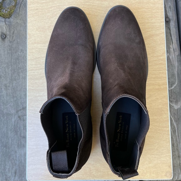 To Boot New York Men’s Arion Dark Brown Suede Chelsea Boot Sz 11 - Picture 9 of 13